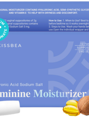 Hyaluronic Acid Suppositories for Women, Menopause & Post Menopause Support – Estrogen Free 12 Count