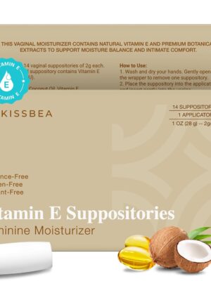 Vitamin E Suppositories for Women - Estrogen Free 14 Count + Applicator